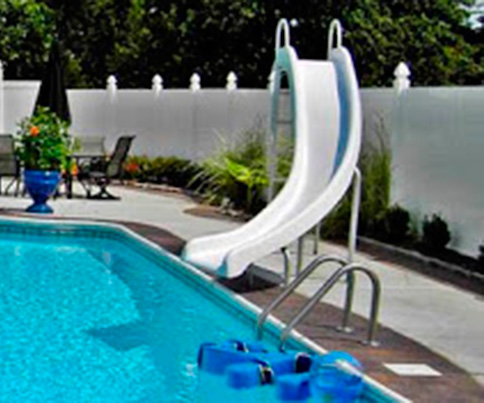 fiverglass super slides for pools or piscine